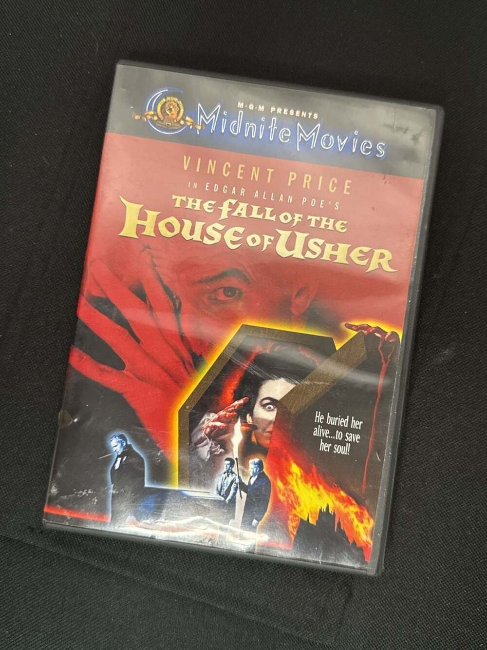 MGM Midnite Movies The Fall of the House of Usher DVD 1960 Vincent Price Hallowe